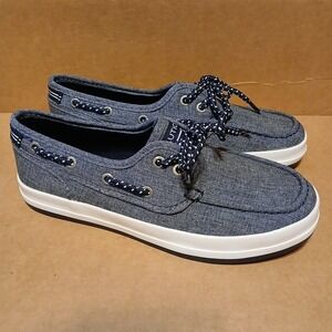 Nautica Boat Shoes Youth Size 3 Blue White Boys Girls Casual